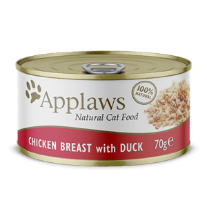 Applaws Cat Chicken Breast with Duck konservi kaķiem ar vistas krūtiņu un pīli 6 x 70g